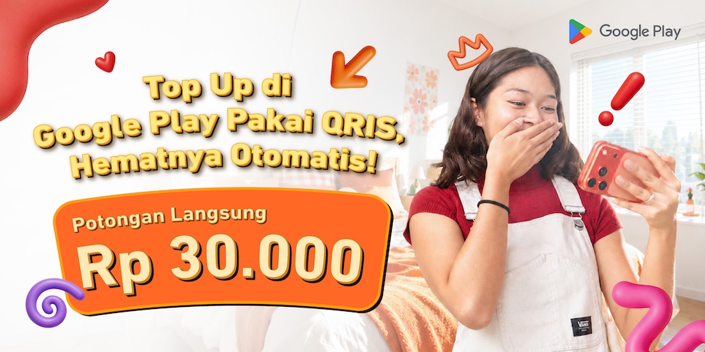 Top Up di Google Play Pakai QRIS, Hematnya Otomatis!